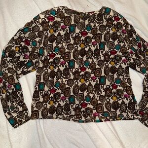 Patterned Women's Silk Top
